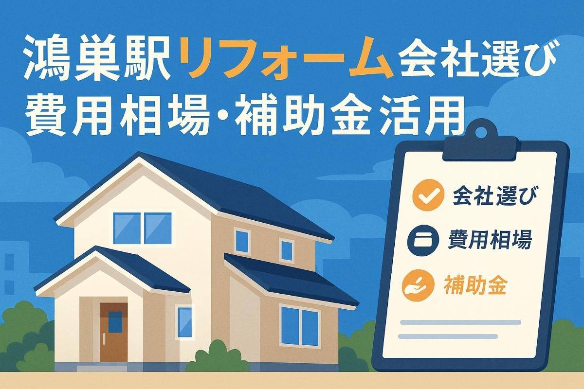 鴻巣駅でリフォームを失敗しない会社選びと費用相場・補助金活用法を徹底解説