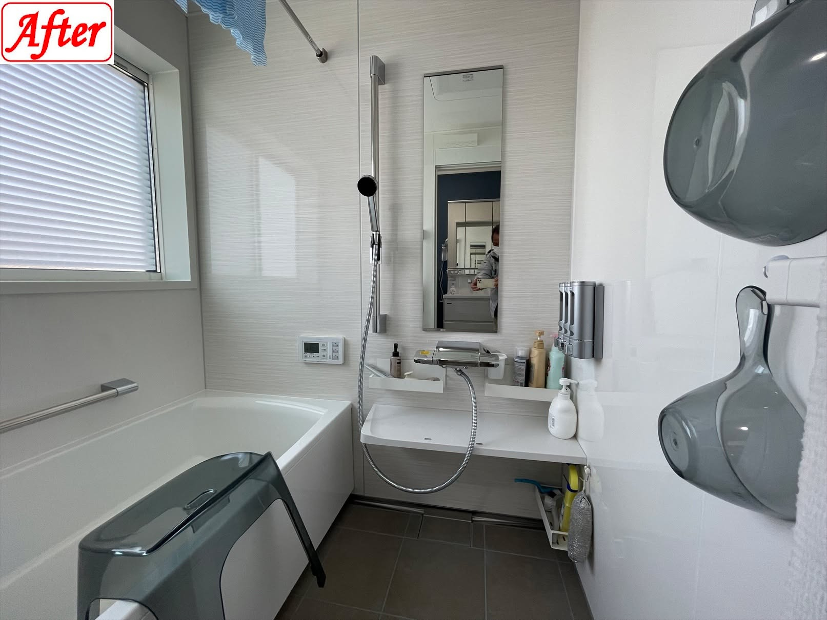 以前は冬になると震えるように寒かった浴室。