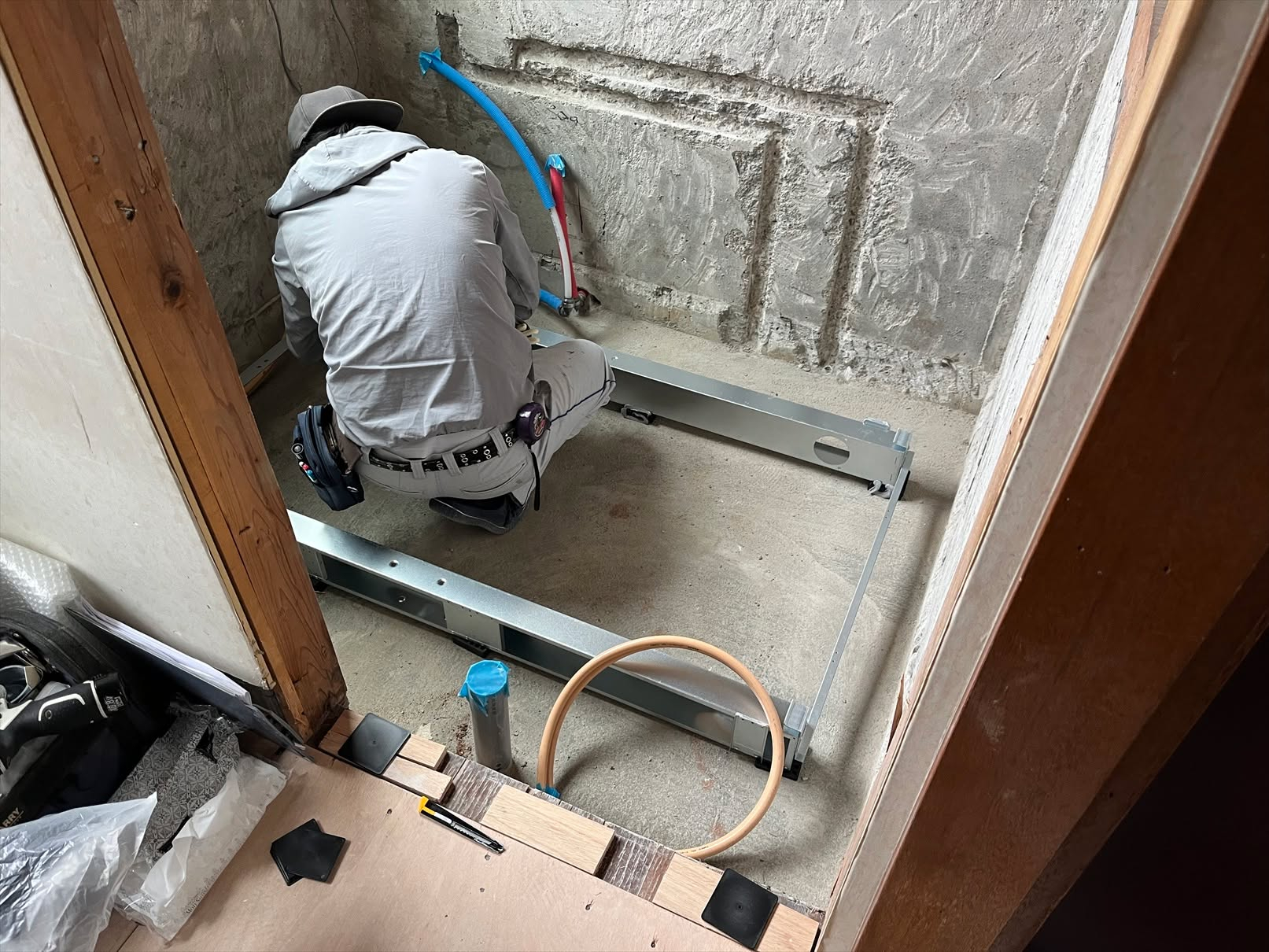 以前は冬になると震えるように寒かった浴室。